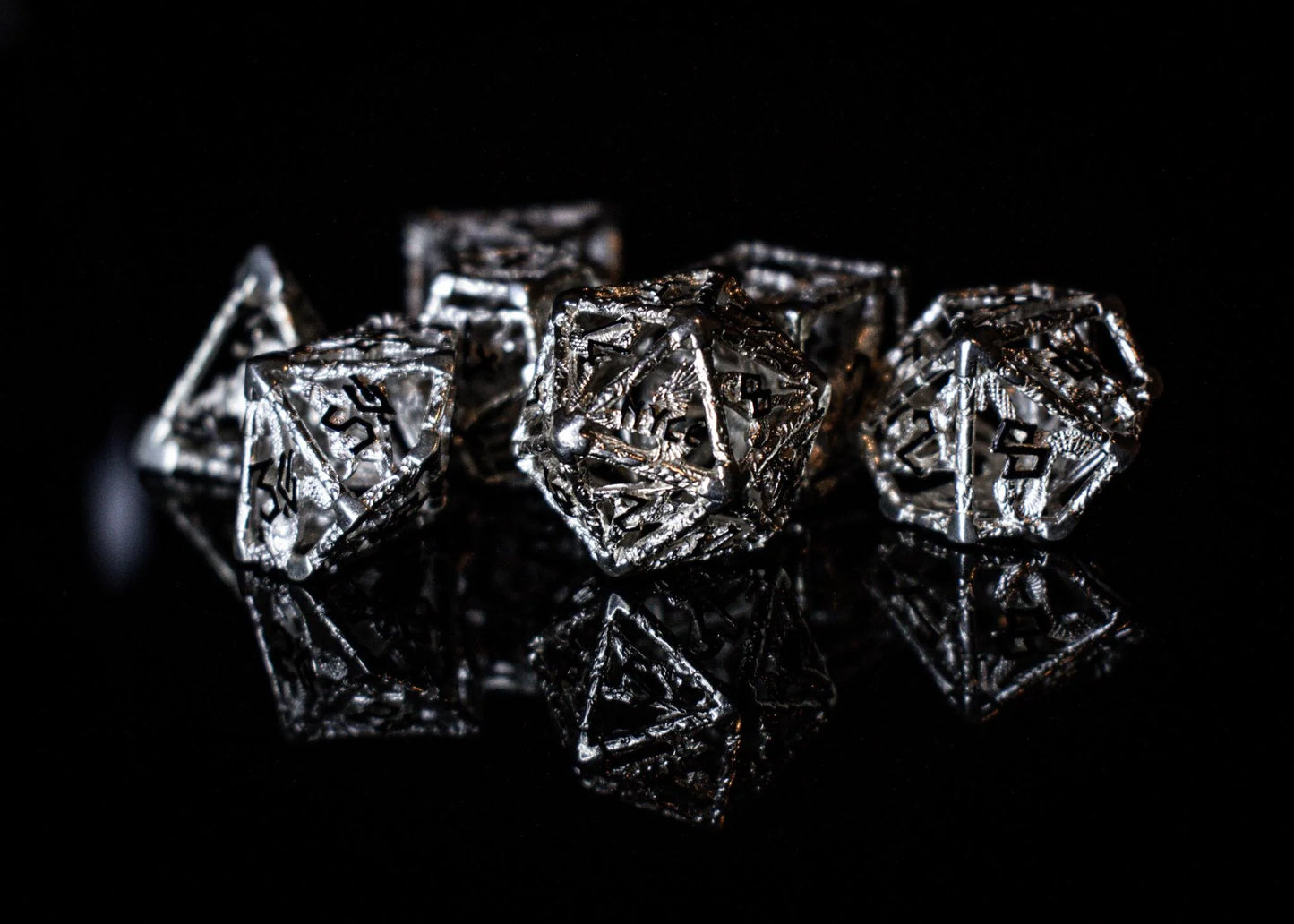 NYCC Exclusive Sterling Silver Dice Set - Black