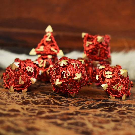 Dragon's Lair Hollow Metal Dice Set (Multiple colors)