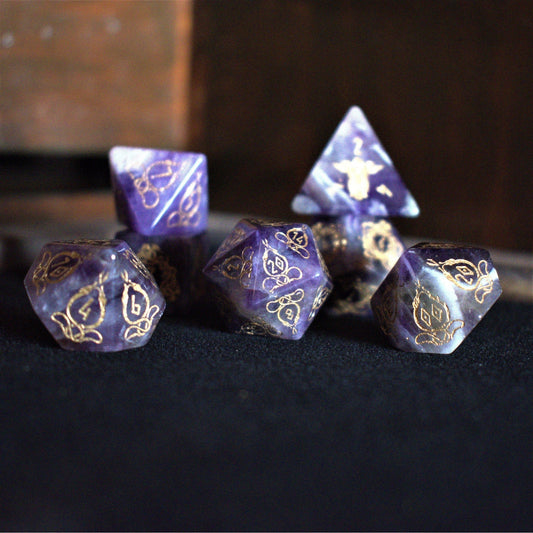 Serpent of Midgard Amethyst Dice